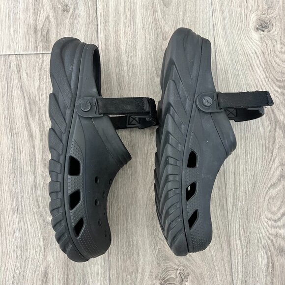 Crocs Men's 13 Black Iconic Comfort Clogs Slingback Adjustable Strap - Picture 6 of 11